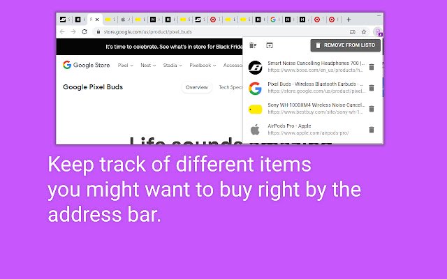 Shopo Listo  from Chrome web store to be run with OffiDocs Chromium online