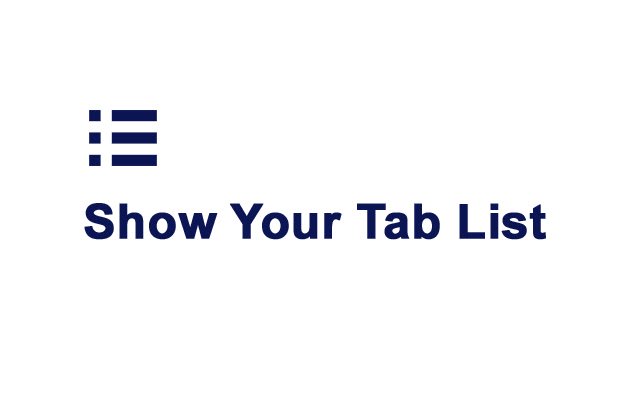 Show Tab List  from Chrome web store to be run with OffiDocs Chromium online