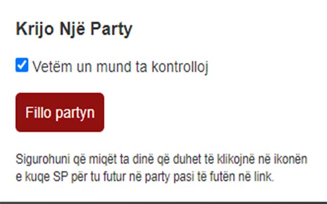 ShqipParty din magazinul web Chrome va fi rulat cu OffiDocs Chromium online