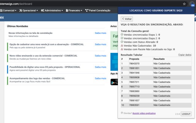 SIGS Comercial Sincronizador из интернет-магазина Chrome будет работать с онлайн-версией OffiDocs Chromium