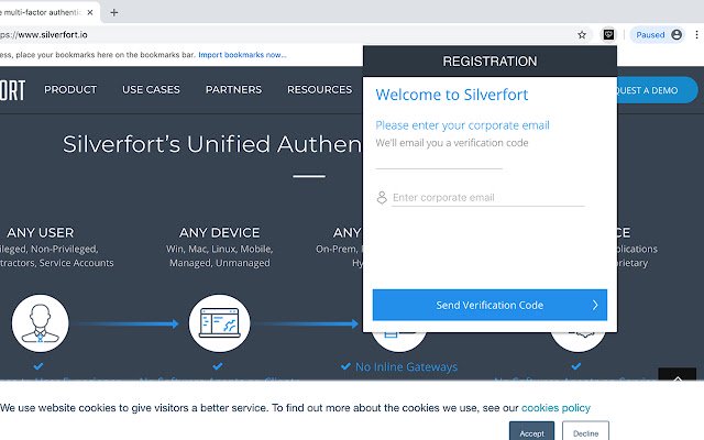 Silverfort  from Chrome web store to be run with OffiDocs Chromium online