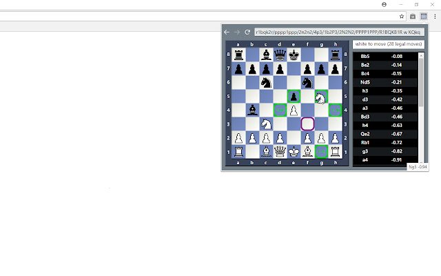 SimpleChessBoard de la boutique en ligne Chrome doit être exécuté avec OffiDocs Chromium en ligne