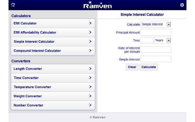 Simple Interest Calculator  from Chrome web store to be run with OffiDocs Chromium online