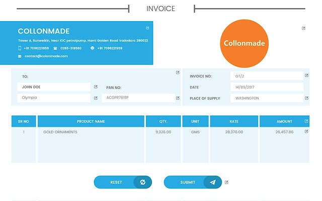 Simple Invoice  from Chrome web store to be run with OffiDocs Chromium online