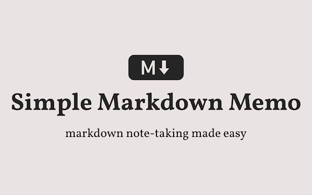 Simple Markdown Memo  from Chrome web store to be run with OffiDocs Chromium online