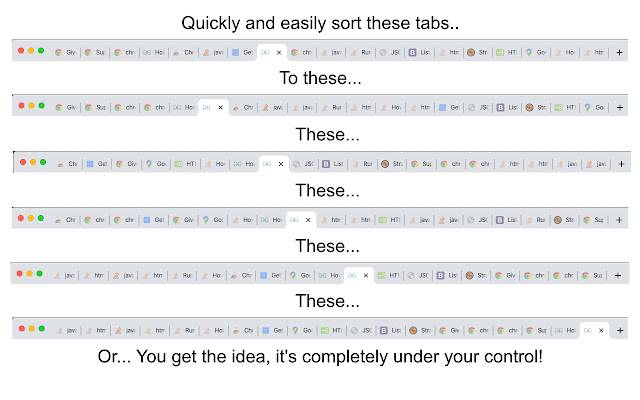 ക്രോം വെബ് സ്റ്റോറിൽ നിന്നുള്ള ലളിതമായ ടാബ് സോർട്ടർ, OffiDocs Chromium ഓൺലൈനിൽ പ്രവർത്തിക്കും