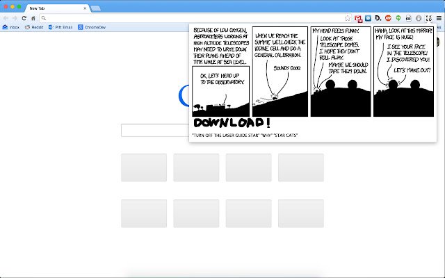 Simple XKCD  from Chrome web store to be run with OffiDocs Chromium online