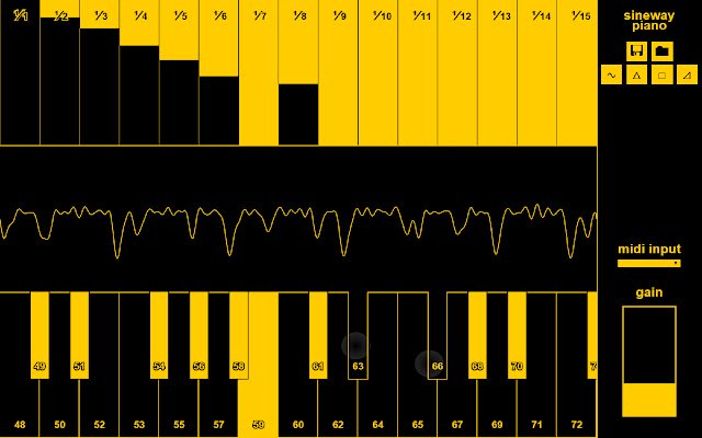 Sineway Piano  from Chrome web store to be run with OffiDocs Chromium online