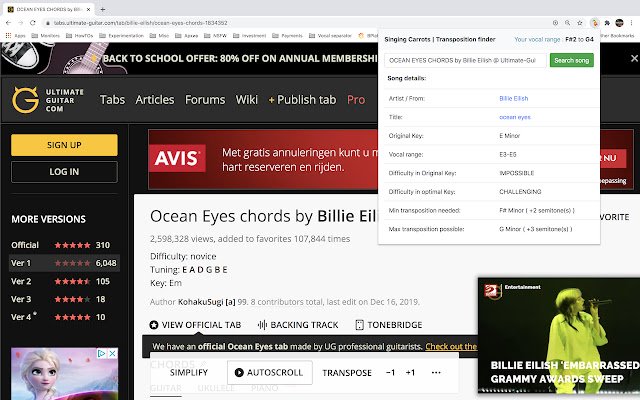 Singing Carrots  from Chrome web store to be run with OffiDocs Chromium online