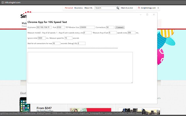 Singtel Speedtest 10G  from Chrome web store to be run with OffiDocs Chromium online