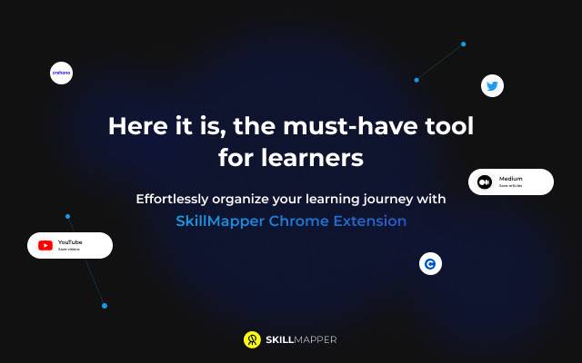 SkillMapper: Penanda Halaman Sosial untuk Belajar daripada kedai web Chrome untuk dijalankan dengan OffiDocs Chromium dalam talian