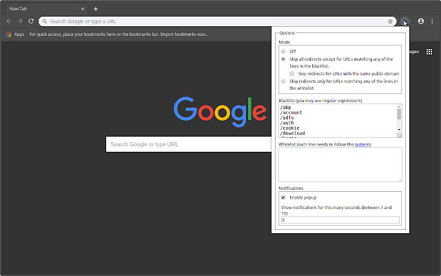 Skip Redirect  from Chrome web store to be run with OffiDocs Chromium online