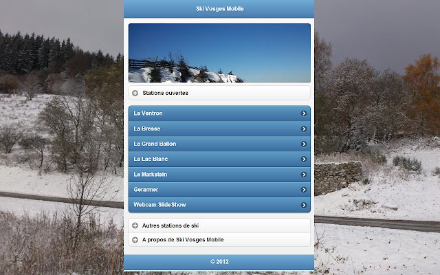 Ski Vosges Mobile  from Chrome web store to be run with OffiDocs Chromium online