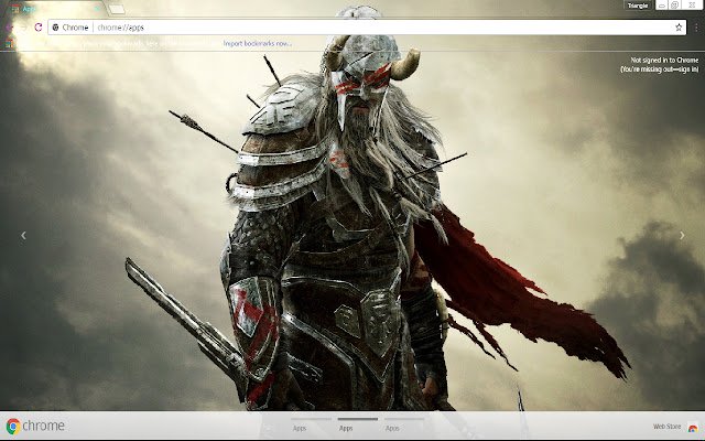 Skyrim Warrior 1920X1080  from Chrome web store to be run with OffiDocs Chromium online