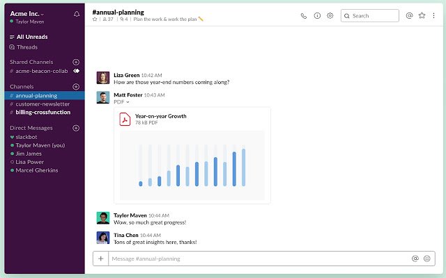 Slack Hide Typing de la boutique en ligne Chrome doit être exécuté avec OffiDocs Chromium en ligne