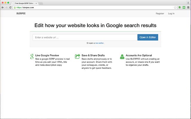 SLERPEE SERP SEO Tool  from Chrome web store to be run with OffiDocs Chromium online