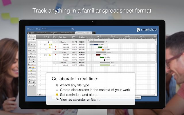 Smartsheet Chrome App  from Chrome web store to be run with OffiDocs Chromium online