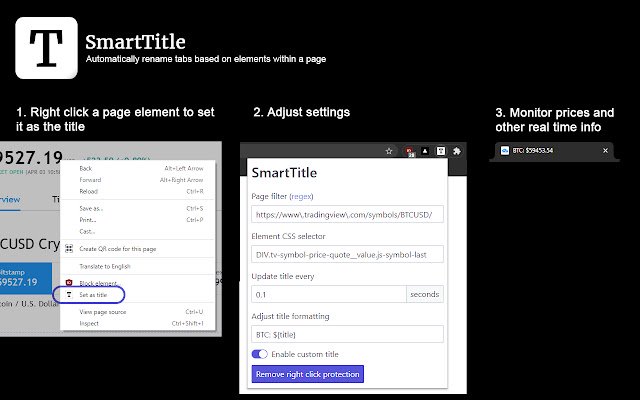 SmartTitle  from Chrome web store to be run with OffiDocs Chromium online