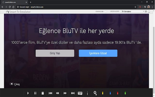 El emulador de Smart TV de la tienda web de Chrome se ejecutará con OffiDocs Chromium en línea