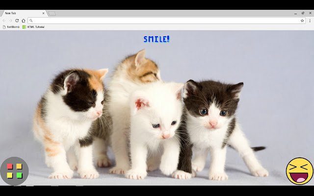 Smile New Tab aus dem Chrome-Webshop zur Ausführung mit OffiDocs Chromium online