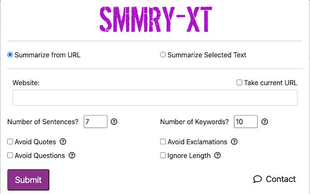 Chrome web mağazasından SMMRY XT, çevrimiçi OffiDocs Chromium ile çalıştırılacak