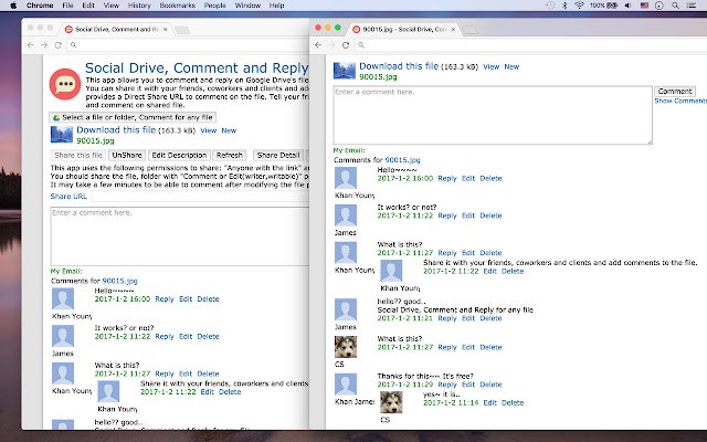 Pemacu Sosial, Komen dan Balas untuk sebarang fail daripada kedai web Chrome untuk dijalankan dengan OffiDocs Chromium dalam talian