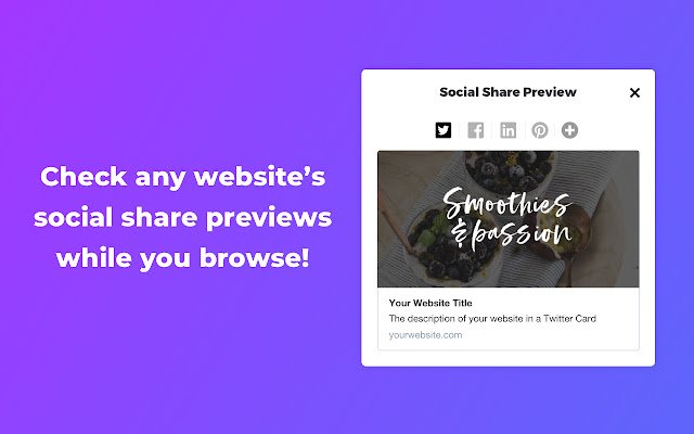 Social Share Preview  from Chrome web store to be run with OffiDocs Chromium online