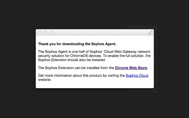 Sophos Agent із веб-магазину Chrome, який запускатиметься з OffiDocs Chromium онлайн