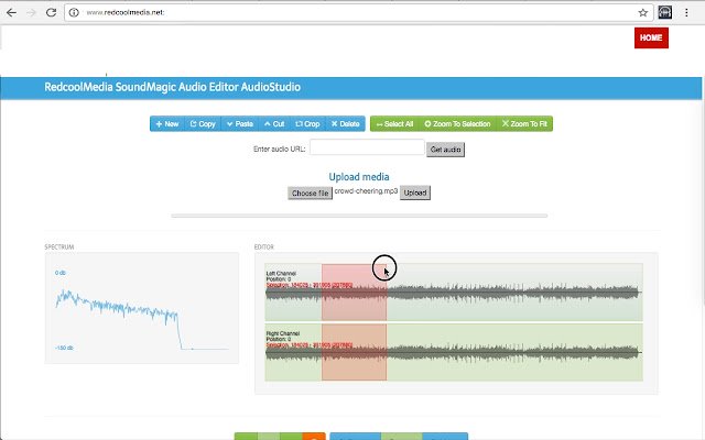 Éditeur SoundMagic MP3 et WAV pour les fichiers audio de la boutique en ligne Chrome à exécuter avec OffiDocs Chromium en ligne