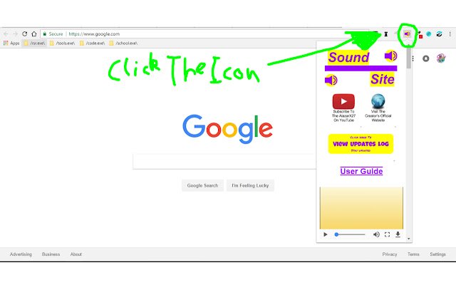 Sound Site  from Chrome web store to be run with OffiDocs Chromium online