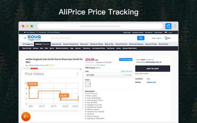 Souq and Amazon.ae Price Tracker  from Chrome web store to be run with OffiDocs Chromium online