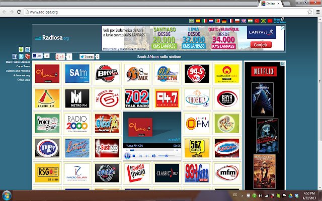 South African radio stations  from Chrome web store to be run with OffiDocs Chromium online