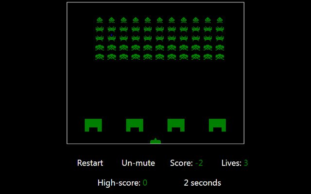 Space Invaders  from Chrome web store to be run with OffiDocs Chromium online