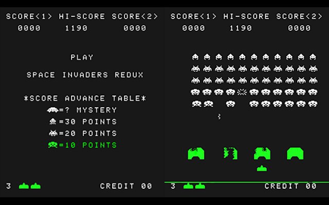 Space Invaders Redux  from Chrome web store to be run with OffiDocs Chromium online