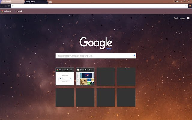 Space purple Chrome theme  from Chrome web store to be run with OffiDocs Chromium online