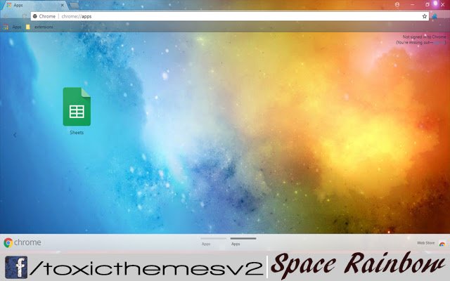 Space Rainbow  from Chrome web store to be run with OffiDocs Chromium online