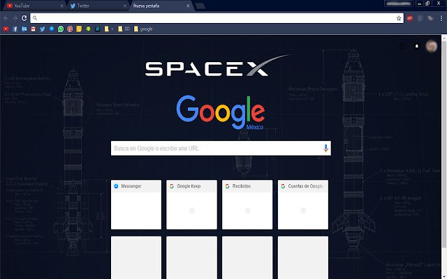 Space X Elon Musk Theme dal Chrome web store da eseguire con OffiDocs Chromium online