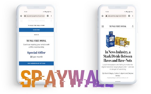 Spaywall spay your paywall  from Chrome web store to be run with OffiDocs Chromium online