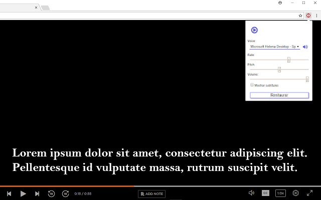 speak subtitles extension  from Chrome web store to be run with OffiDocs Chromium online