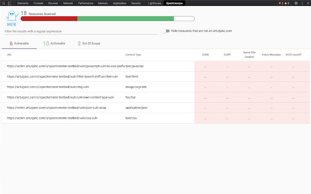 Spectroscope  from Chrome web store to be run with OffiDocs Chromium online