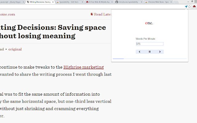 Speedability  from Chrome web store to be run with OffiDocs Chromium online