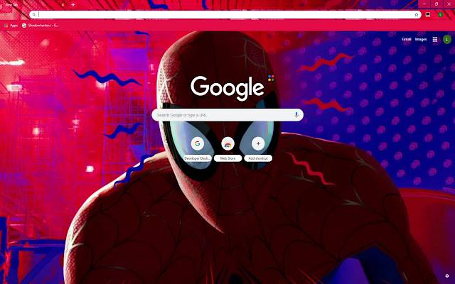 ธีม Spiderman Into The Spider Verse จาก Chrome เว็บสโตร์ที่จะรันด้วย OffiDocs Chromium ออนไลน์