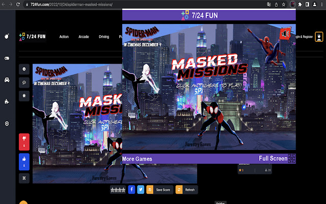 Spiderman Masked Missions  from Chrome web store to be run with OffiDocs Chromium online