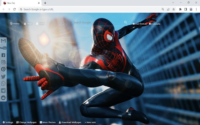 Spider Man Miles Morales Wallpaper  from Chrome web store to be run with OffiDocs Chromium online