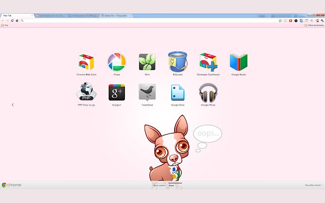 Spinky the +1 Dog (pink)  from Chrome web store to be run with OffiDocs Chromium online