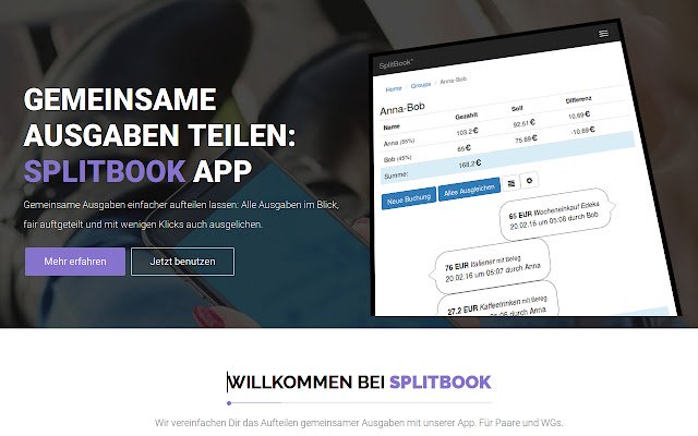 SplitBook Webapp  from Chrome web store to be run with OffiDocs Chromium online