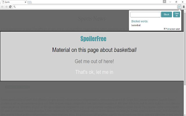 SpoilerFree  from Chrome web store to be run with OffiDocs Chromium online