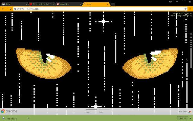 Spooky Pixel Black Cat Eyes  from Chrome web store to be run with OffiDocs Chromium online