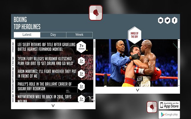 Sportfusion Boxing News  from Chrome web store to be run with OffiDocs Chromium online