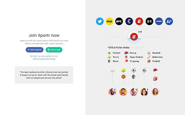 Sportr  from Chrome web store to be run with OffiDocs Chromium online